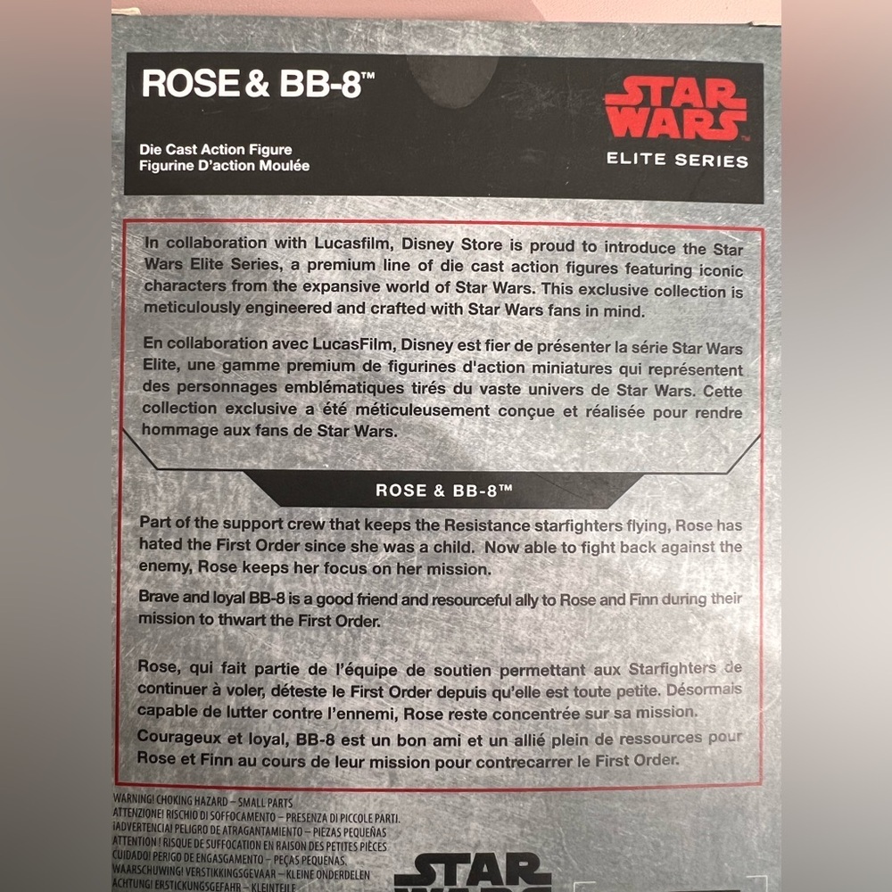 Star Wars Elite Series Die Cast Action Figure Disney Store Rose & BB-8 - Picture 8 of 10